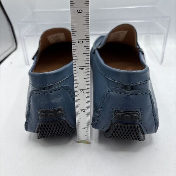Scandia Woods Mens 13W Blue Leather Mocs Loafers Driving Shoes BOA303 - Picture 7 of 10